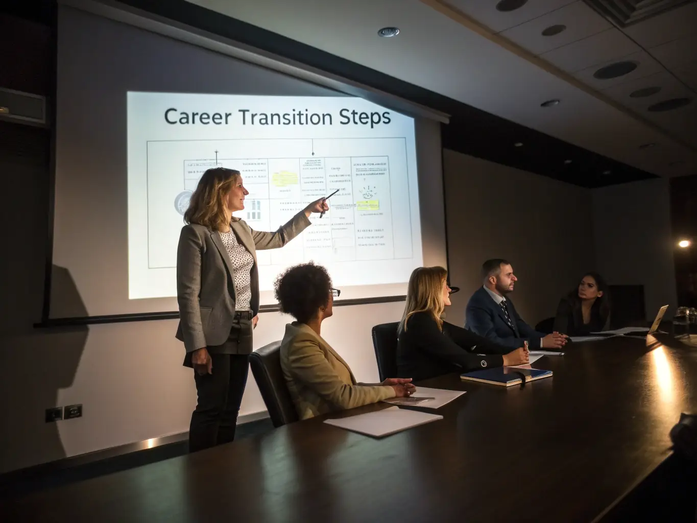 A speaker presenting on regulatory compliance at a seminar.