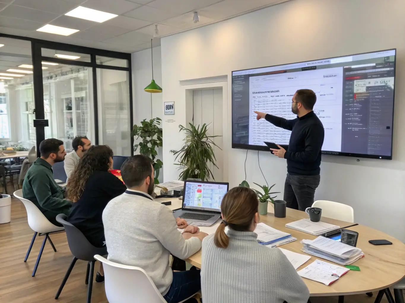 Participants in a training session learning about accounting software.