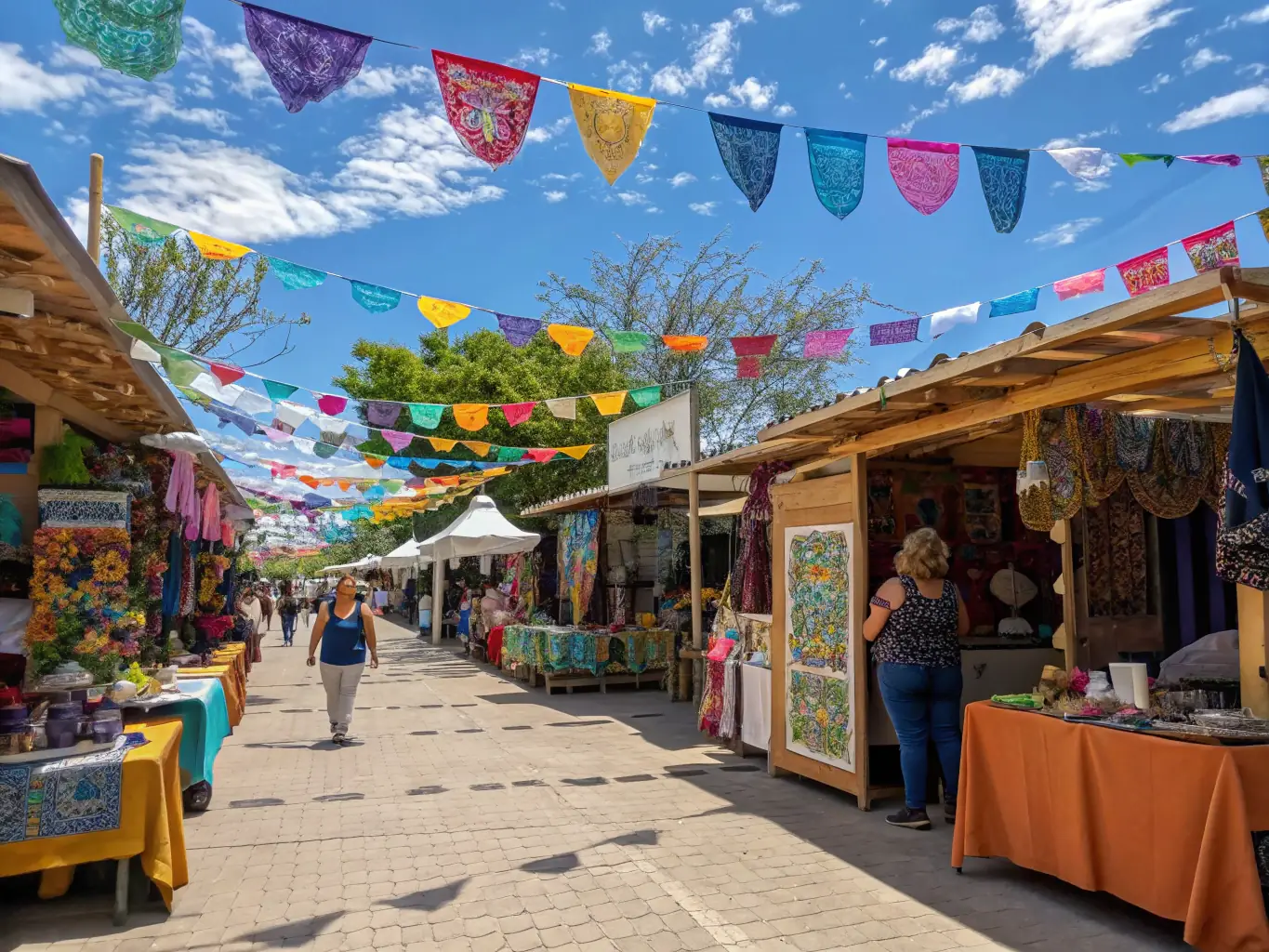 Artisans displaying their crafts at a local market event sponsored by AGC Côtes d'Armor, showcasing the region's rich cultural heritage.